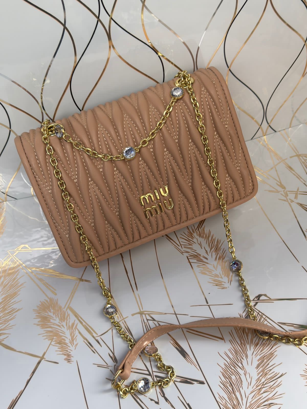 Cartera Crossbody Acolchada Roja Elegante