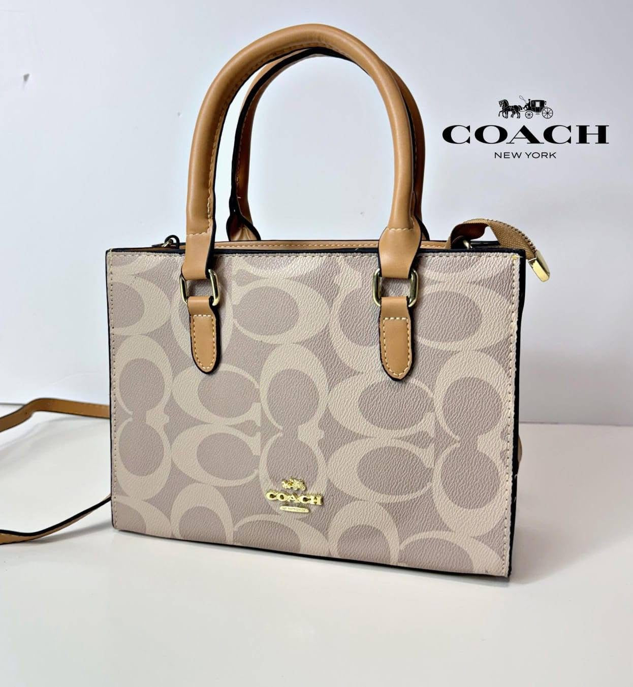 Cartera Coach de Dama Signature con Asas y Correa