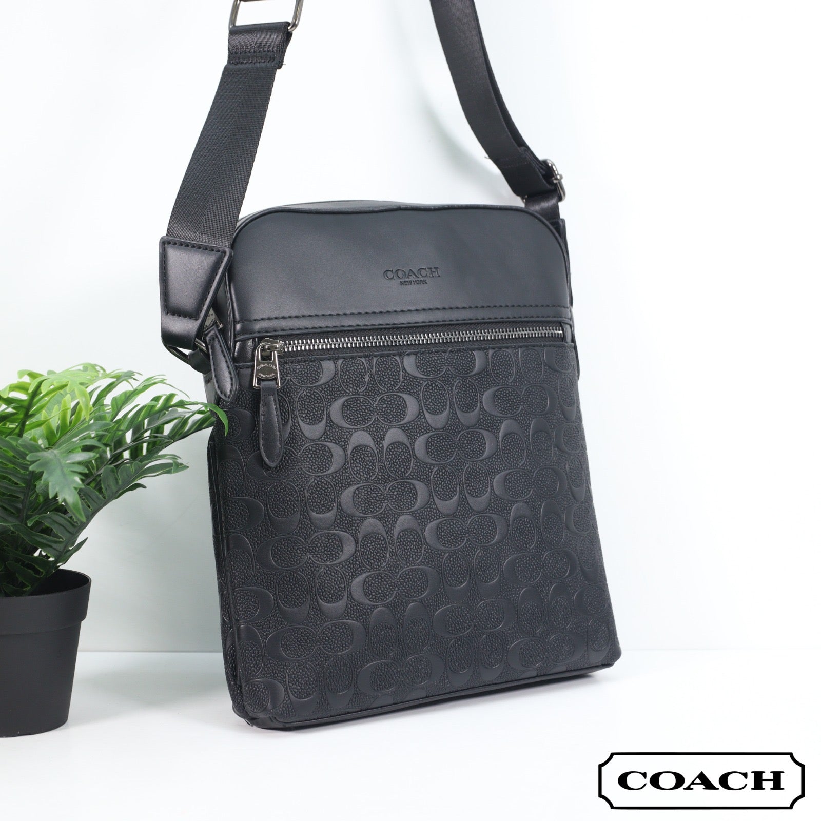 Bolso Crossbody Vertical Estilo Clásico/ caballero