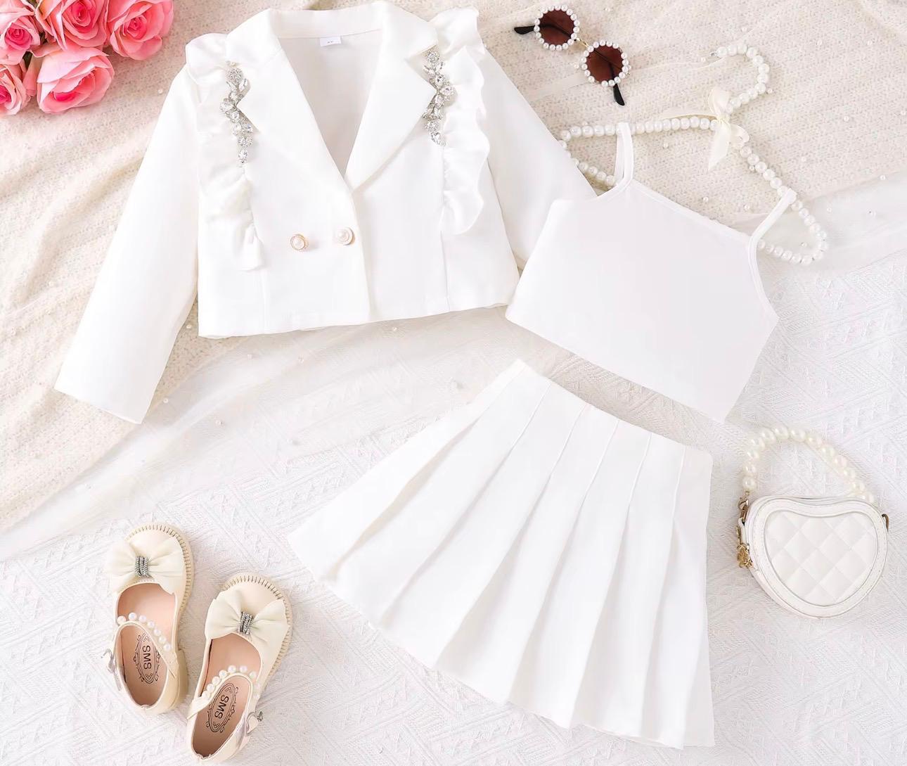 Conjunto Elegante para Niña – Falda y Chaqueta