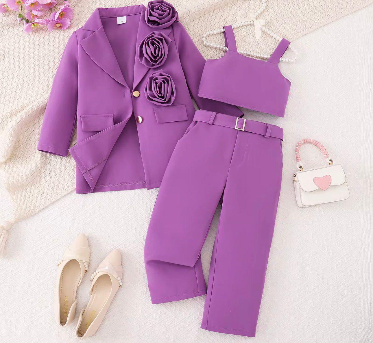 Conjunto Elegante para Niña – Chaqueta y Pantalón