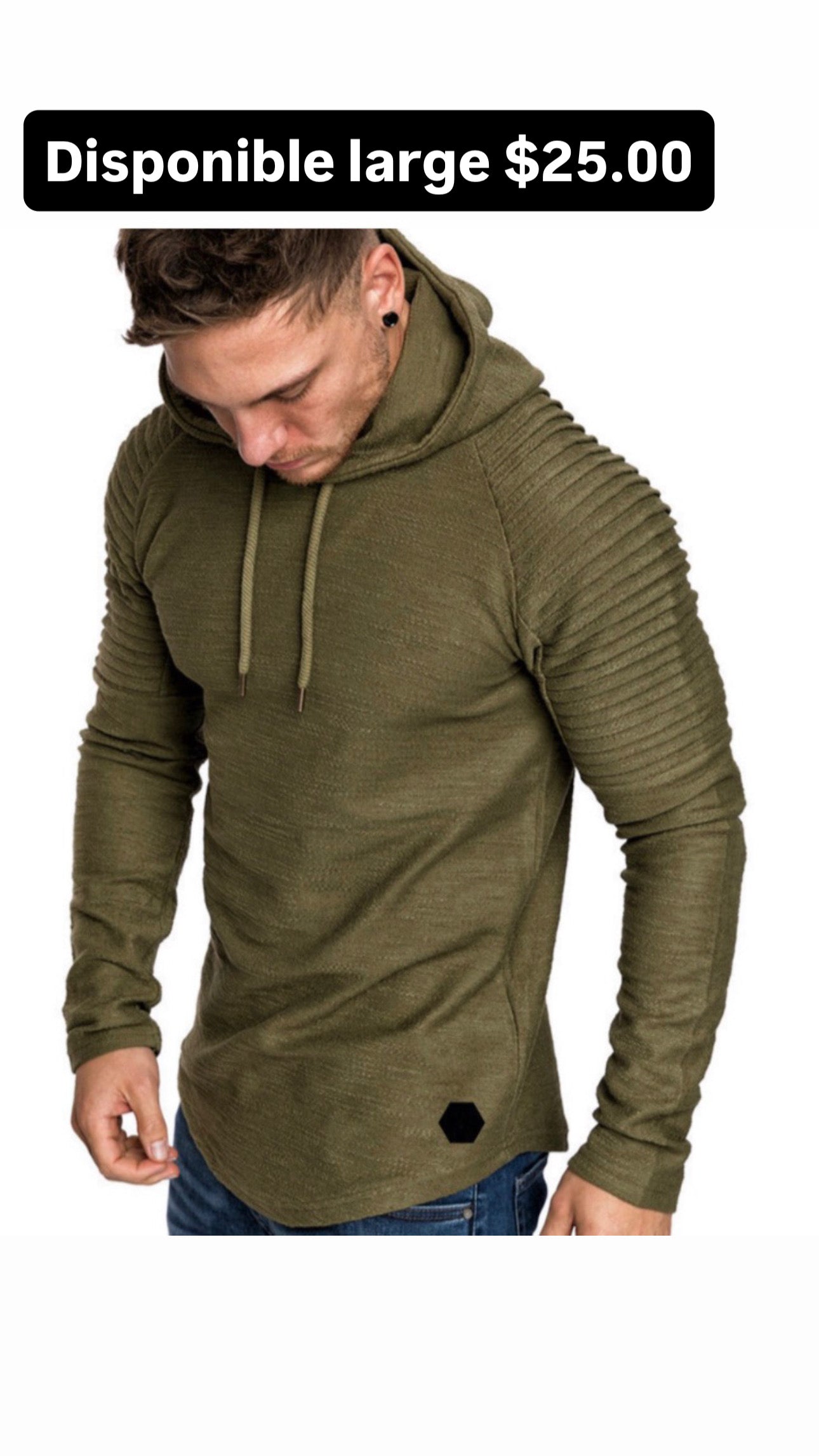 Hoodie Caballero Manga Larga con Capucha – Casual Deportivo