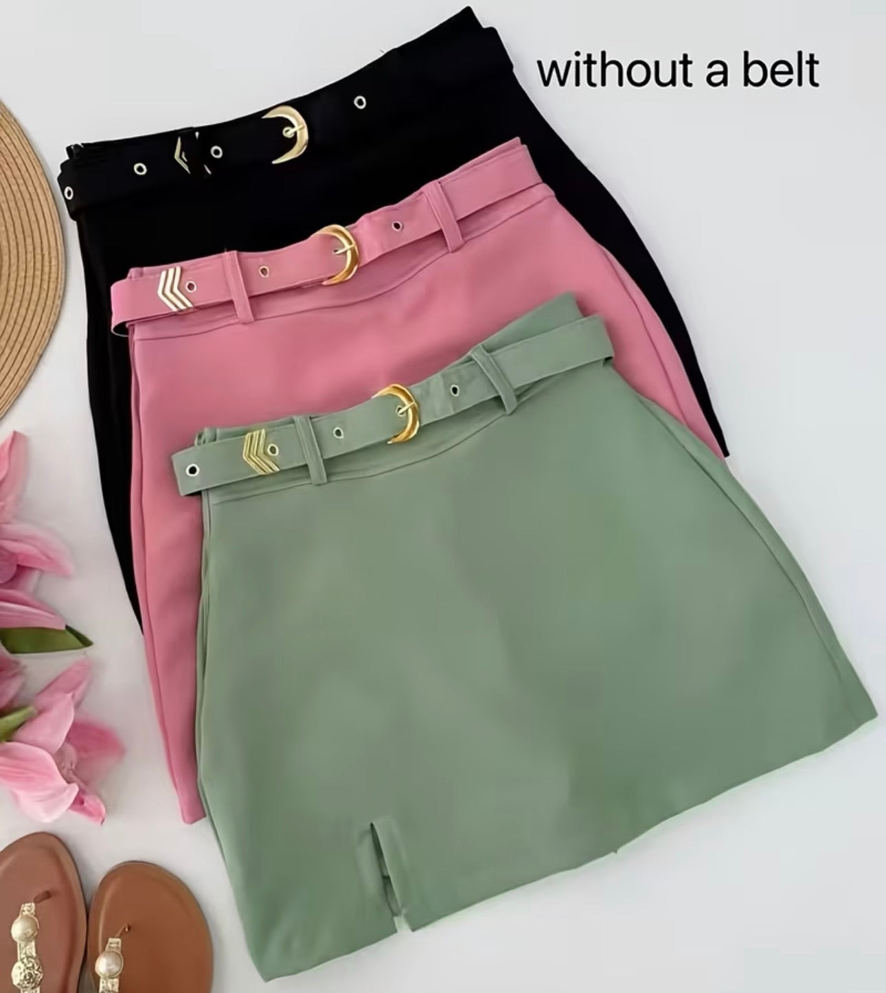 Falda Elegante con Cinturón – Estilo Sin Barreras