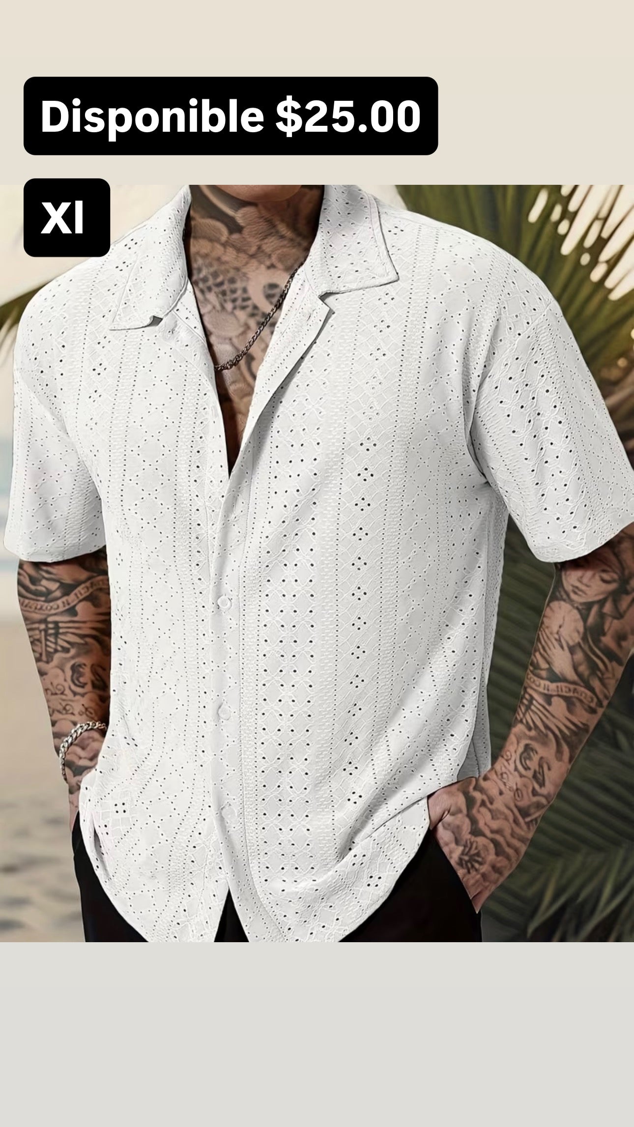 Camisa Bordada Manga Corta – Caballero