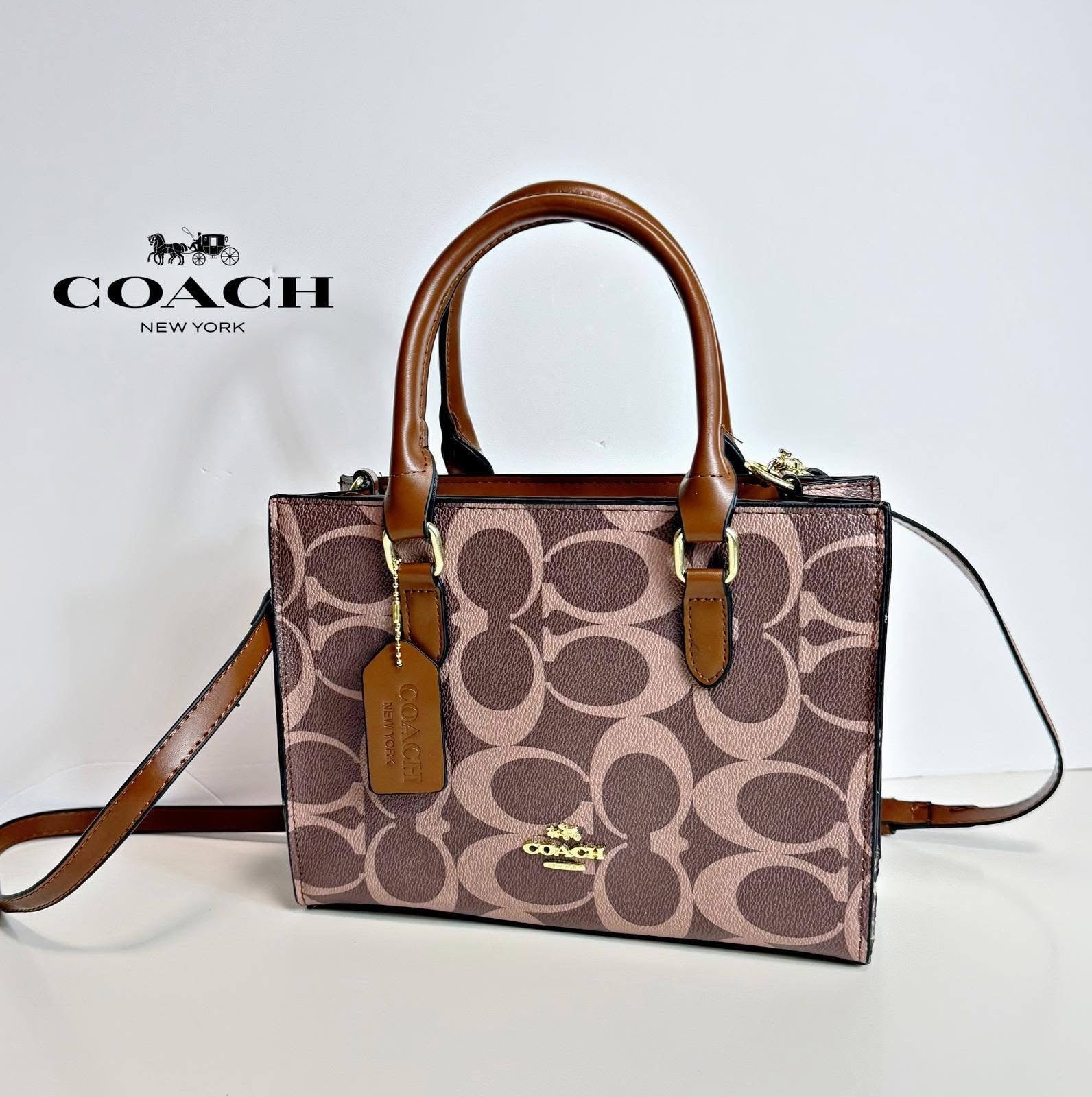 Cartera Coach de Dama Signature con Asas y Correa