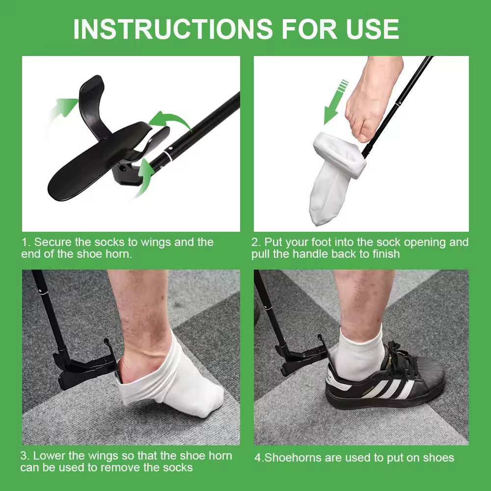 Calzador Largo con Ayuda para Medias – Herramienta Adaptada