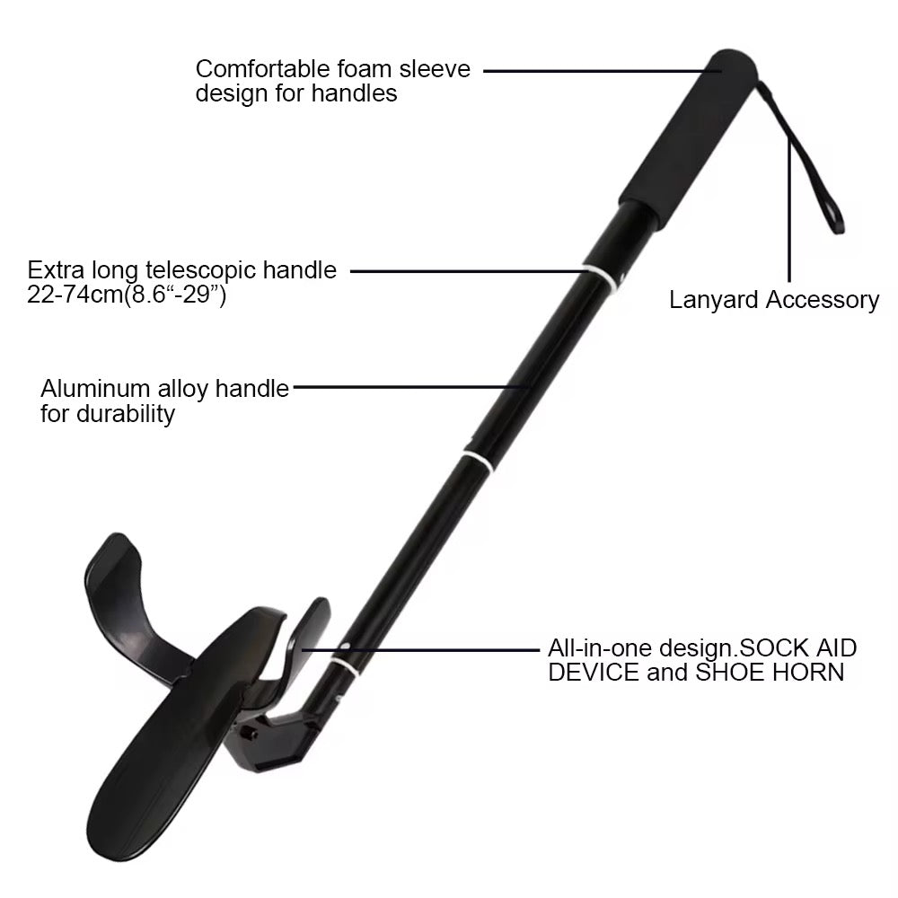 Calzador Largo con Ayuda para Medias – Herramienta Adaptada