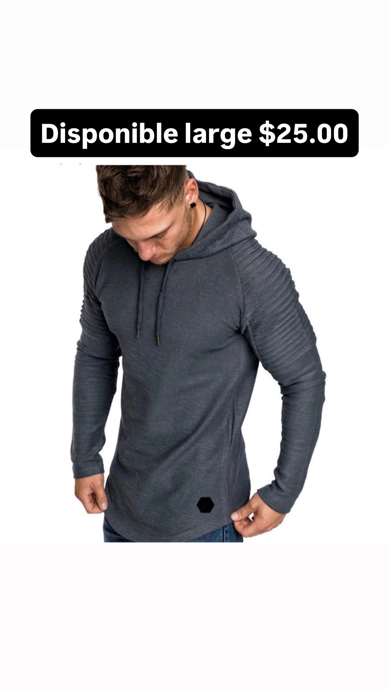 Hoodie Caballero Manga Larga con Capucha – Casual Deportivo