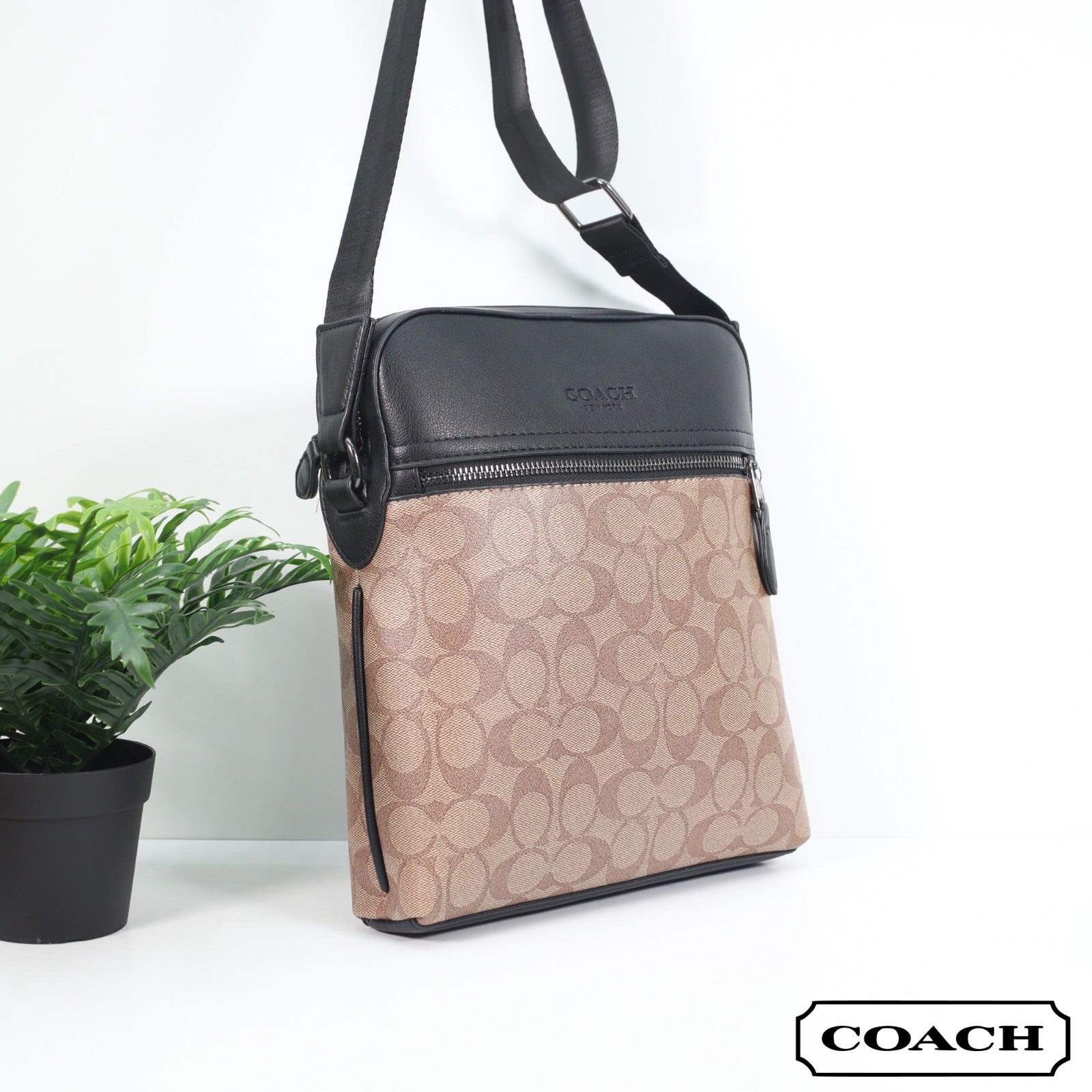 Bolso Crossbody Vertical Estilo Clásico/ caballero