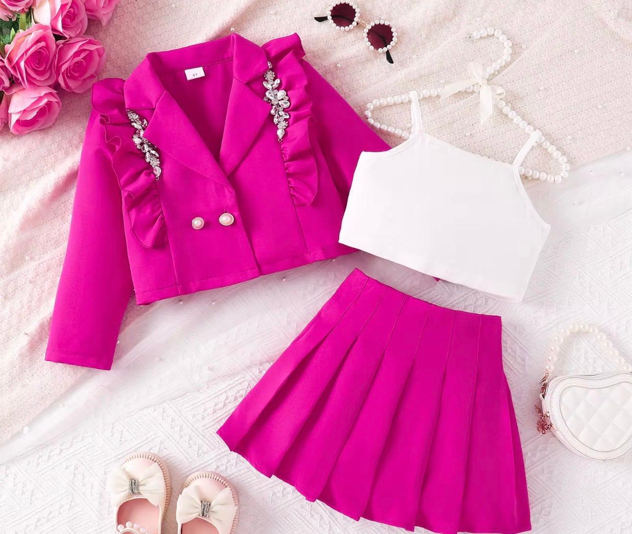 Conjunto Elegante para Niña – Falda y Chaqueta