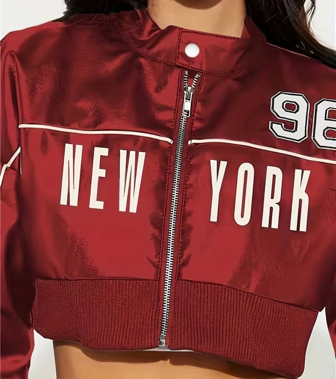 JACKET CROPPED “NEW YORK” (ROJO)